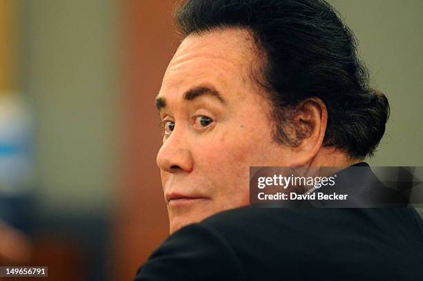 Entertainer Wayne Newton appears at during a court hearing at the Clark County Regional Justice Center on August 1, 2012 in Las Vegas, Nevada. Newton...