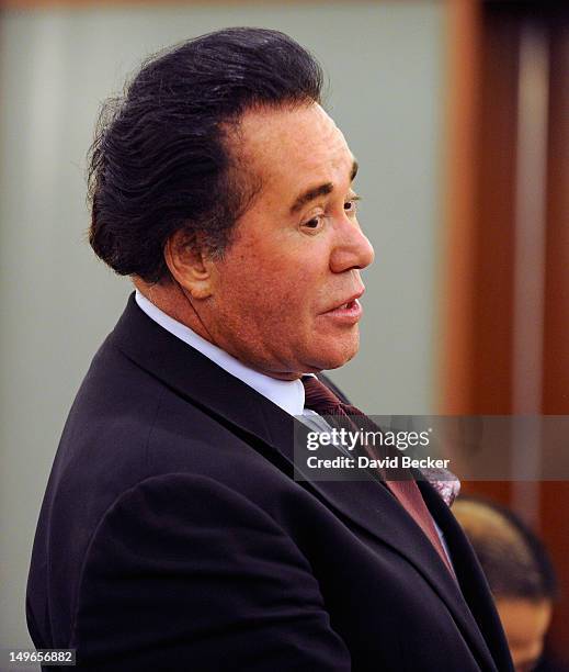 Entertainer Wayne Newton appears during a court recess at the Clark County Regional Justice Center on August 1, 2012 in Las Vegas, Nevada. Newton and...