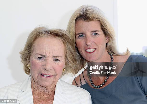 Ethel Kennedy and Rory Kennedy pose for a portrait at the HBO Summer 2012 TCA Panel at The Beverly Hilton Hotel on August 1, 2012 in Beverly Hills,...