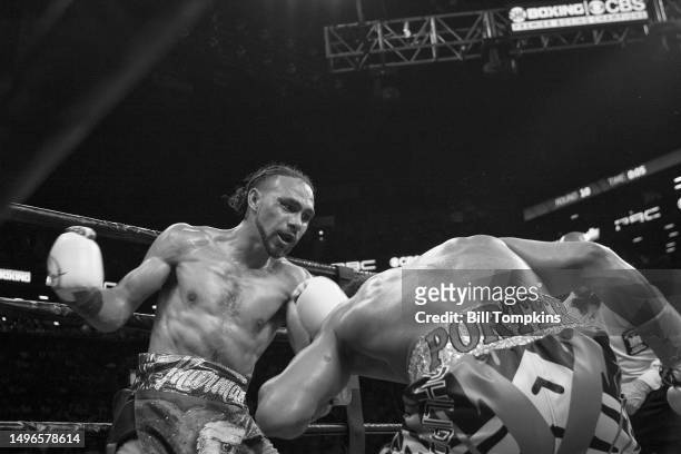 Keith Thurman defeats Shawn Porter by Unanimous Decsion in their WBA Welterweight title fight at the Barclays Center on June 25, 2016 in the Brooklyn...