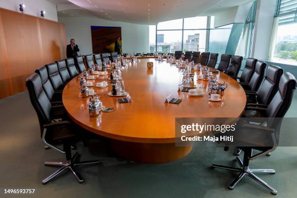 General view prior the weekly federal government cabinet meeting on June 7, 2023 in Berlin, Germany. On the morning's agenda are a new law relating...