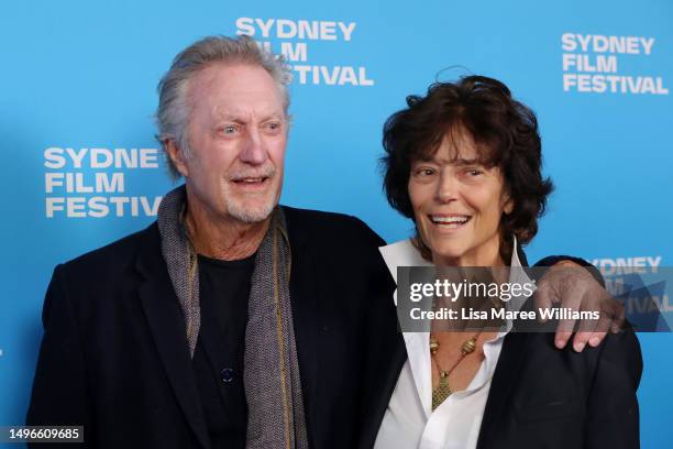 Bryan Brown and Rachel Ward attends the Australia premiere of "The New Boy" at the Sydney Film Festival 2023 opening night at State Theatre on June...