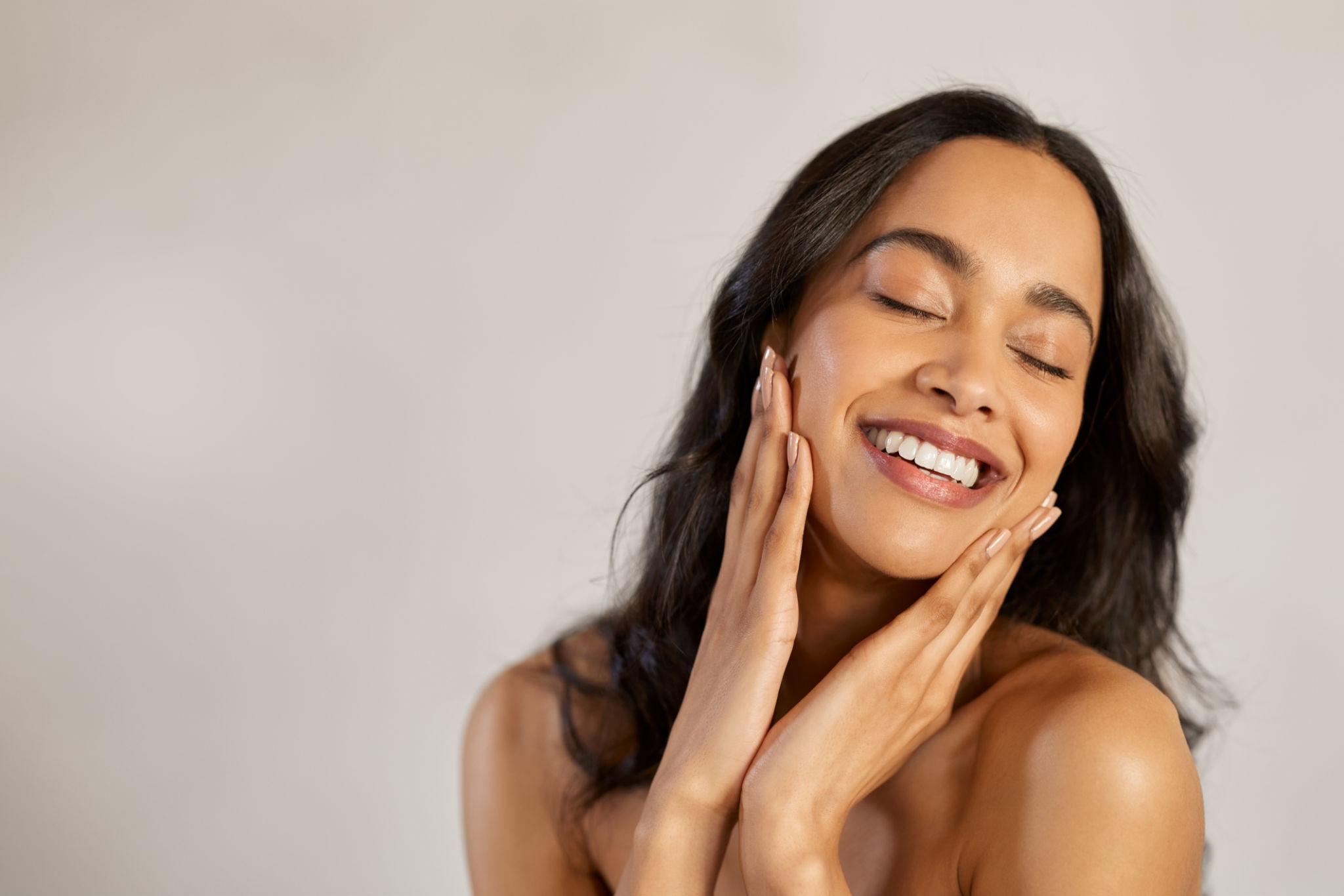 Natural beauty woman relaxing after beauty treatment Natural beauty woman relaxing after beauty treatment