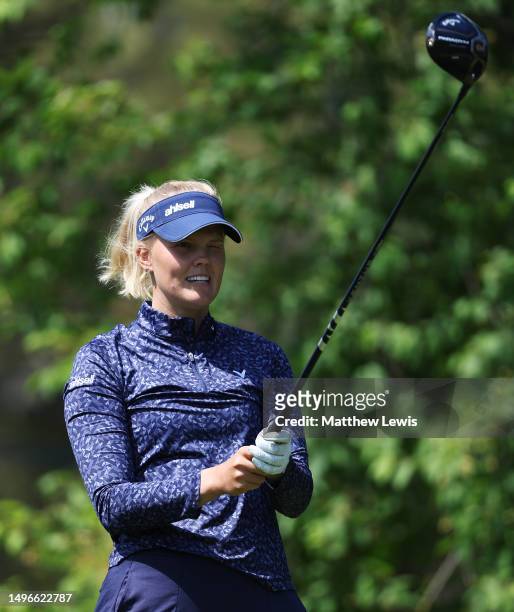 Lisa Pettersson of Sweden pictuerd prior to the Volvo Car Scandinavian Mixed at Ullna Golf & Country Club on June 07, 2023 in Sweden.