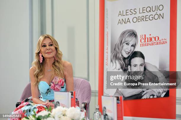 Ana Obregon during the presentation of the book 'El chico de las musarañas', on May 7 in Madrid, Spain.