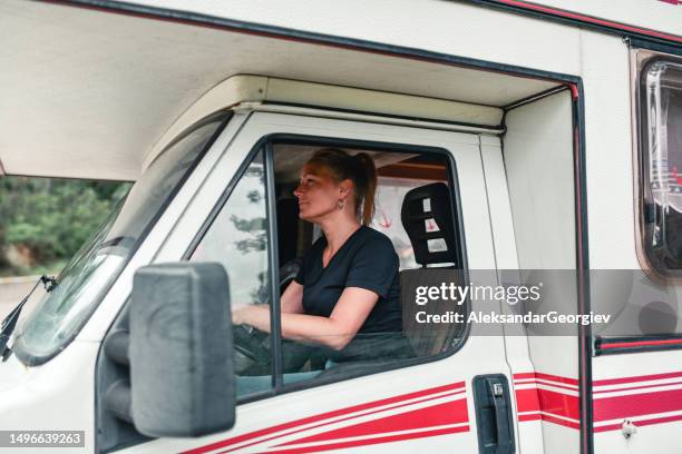 Woman Rving Woman Driving Rv Photos and Premium High Res Pictures - Getty Images