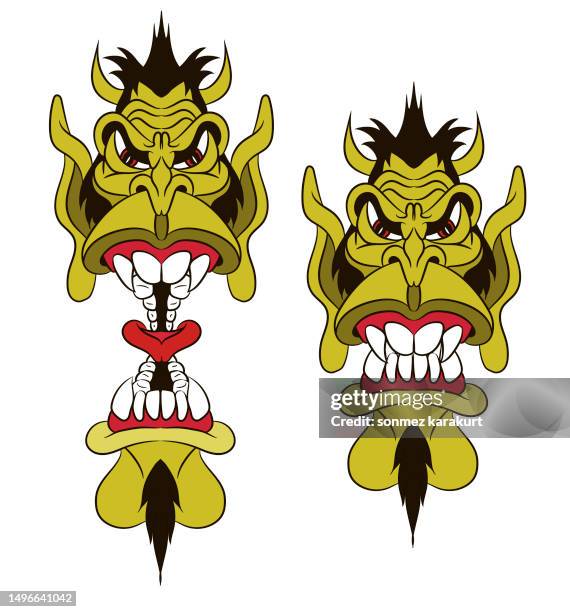 devil head - animation stock illustrations