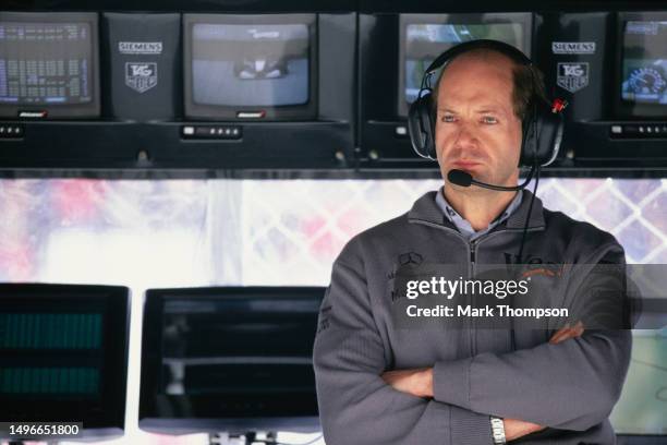 Portrait of Adrian Newey, Technical Director for the West McLaren Mercedes F1 Team during practice for the Formula One Austrian Grand Prix on 15th...