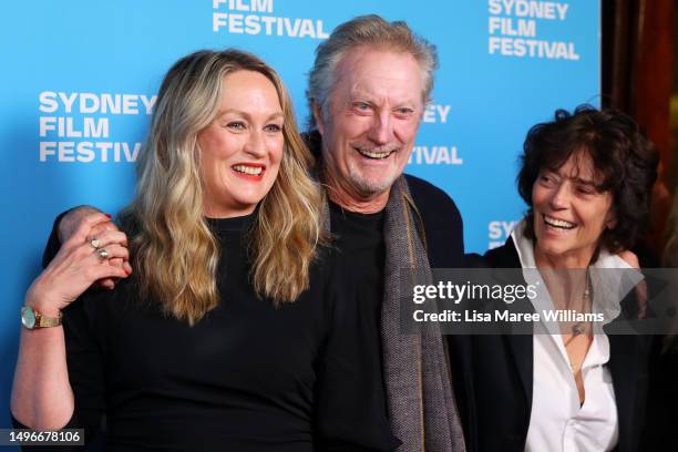 Bryan Brown and Rachel Ward attend the Australia premiere of "The New Boy" at the Sydney Film Festival 2023 opening night at State Theatre on June...