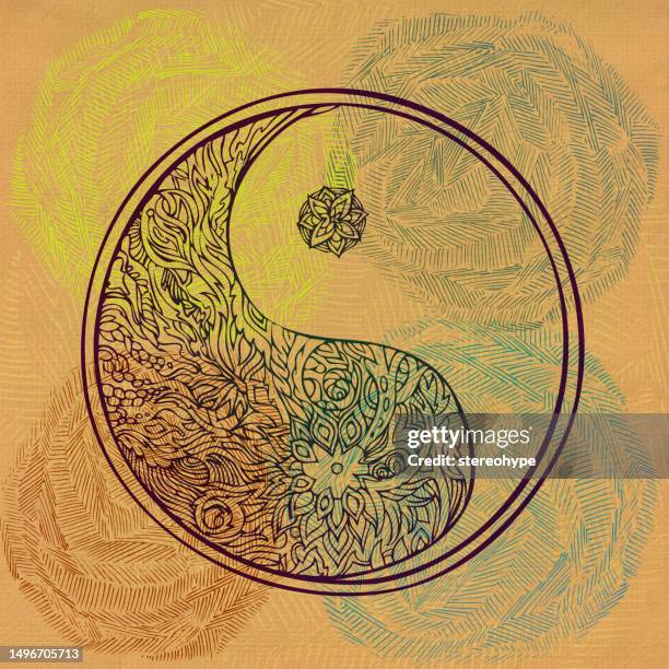 ying and yand unity - yin yang background stock illustrations