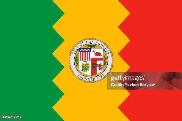 los angeles city simple flag. us city flag - city of los angeles flag stock pictures, royalty-free photos & images