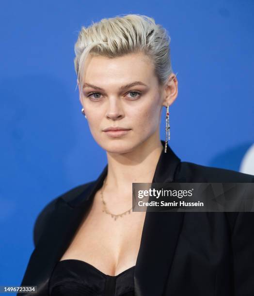 Cara Taylor attends the amfAR Cannes Gala 2023 at Hotel du Cap-Eden-Roc on May 25, 2023 in Cap d'Antibes, France.