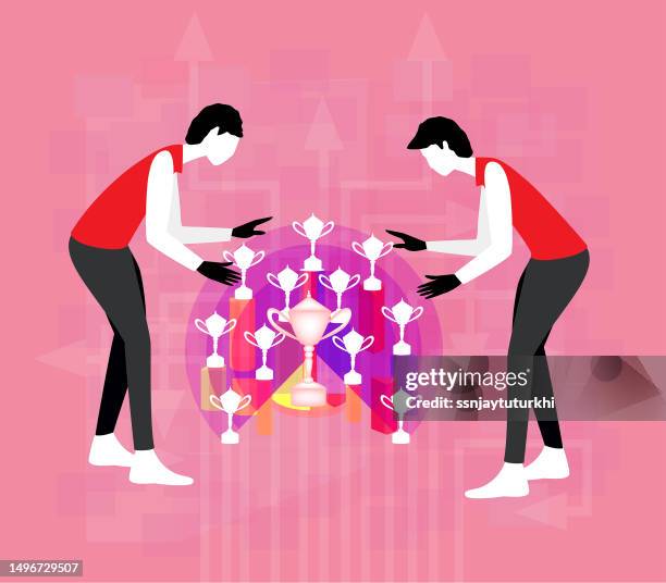 wettbewerb, führung, erfolg, leistung, - big idea stock-grafiken, -clipart, -cartoons und -symbole