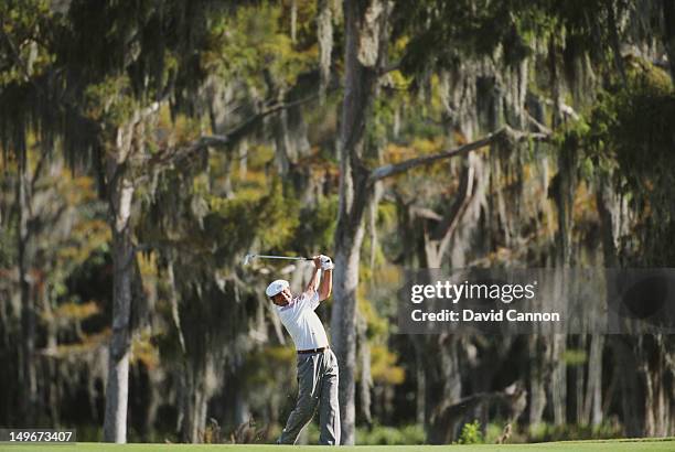 Mark McNulty of Zimbabwe during the World Cup of Golf on 21st November 1993 at the Lake Nona Golf Club in Orlando, Florida, United States.