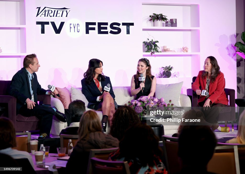 Variety Program Michael Schneider, TV Editor at Variety, Courtney Eaton, Samantha ...