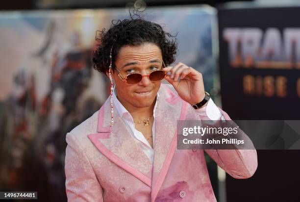 Anthony Ramos attends the European Premiere of Paramount Pictures' "Transformers: Rise of the Beasts" at Cineworld Cinemas on June 07, 2023 in...