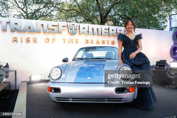 Dominique Fishback attends the European Premiere of Paramount Pictures' "Transformers: Rise of the Beasts" at Cineworld Cinemas on June 07, 2023 in...