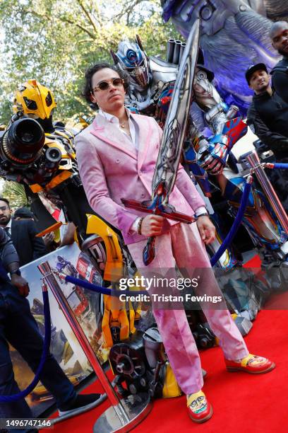 Anthony Ramos attends the European Premiere of Paramount Pictures' "Transformers: Rise of the Beasts" at Cineworld Cinemas on June 07, 2023 in...