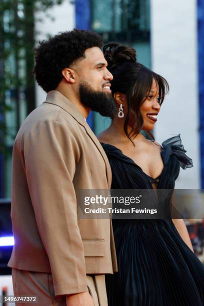 Steven Caple Jr and Dominique Fishback attend the European Premiere of Paramount Pictures' "Transformers: Rise of the Beasts" at Cineworld Cinemas on...