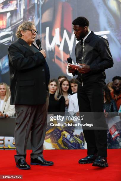 Lorenzo di Bonaventura and Tega Alexander attend the European Premiere of Paramount Pictures' "Transformers: Rise of the Beasts" at Cineworld Cinemas...