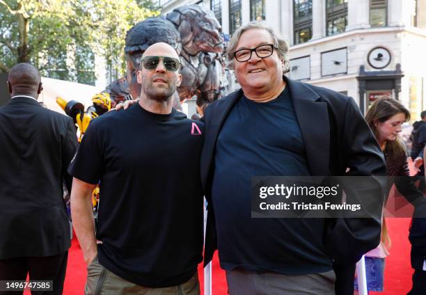 Jason Statham and Lorenzo di Bonaventura attend the European Premiere of Paramount Pictures' "Transformers: Rise of the Beasts" at Cineworld Cinemas...