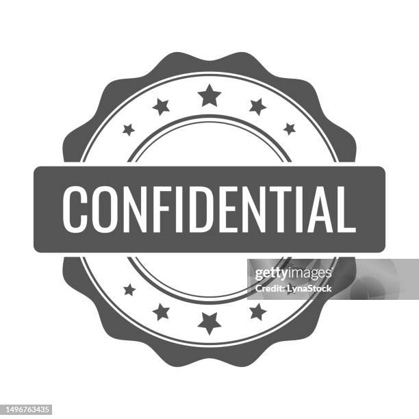 confidential stamp, seal. vector badge, icon template. illustration isolated on white background. - certificate icon vector stock illustrations