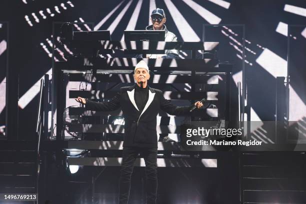 Neil Tennant and Chris Lowe of Pet Shop Boys perform in concert during Primavera Sound en la ciudad at Civitas Metropolitano Stadium on June 07, 2023...