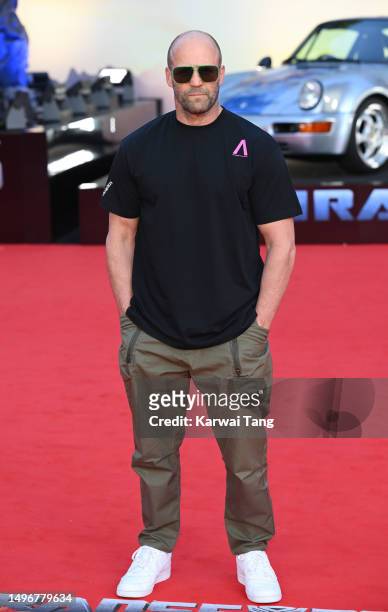 Jason Statham attends the "Transformers: Rise Of The Beasts" European Premiere at Cineworld Leicester Square on June 07, 2023 in London, England.