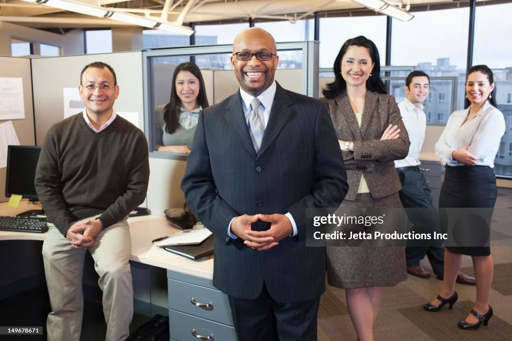 Business people standing in office