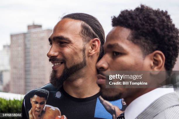Shawn Porter and Keith Thurman face eachother and speak to the Press prior to their WBA Welterweight title fight at The Dream Hotel on June 23, 2016...