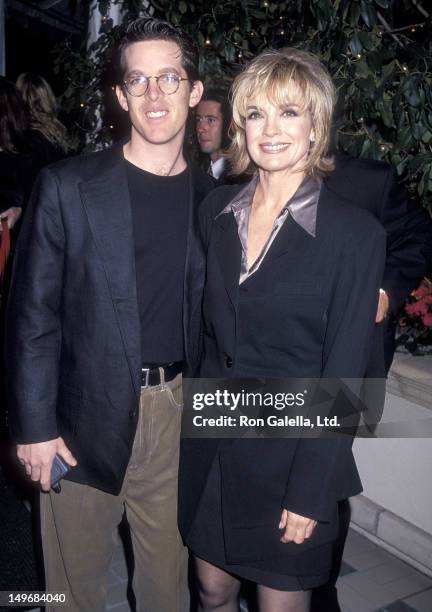 Actress Linda Gray and son Jeff Thrasher attend the 37th Annual Grammy Awards After Party Hosted by MCA & Geffen Records on March 1, 1995 at the Four...