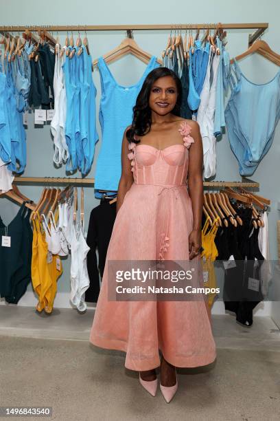 Mindy Kaling celebrates Mindy x Andie Collection at Malibu Country Mart on June 07, 2023 in Malibu, California.