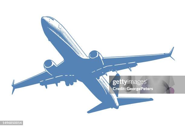 ilustraciones, imágenes clip art, dibujos animados e iconos de stock de avión cortado - aviacion vintage