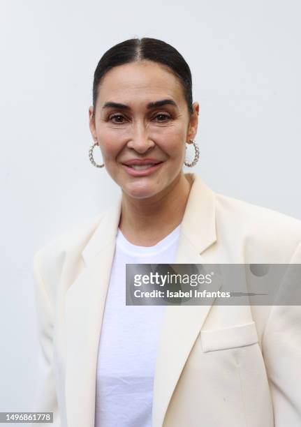 The Spanish fashion designer, television presenter, and actress Vicky Martinez Berrocal arrives at the signing of her book at the Madrid Book Fair,...