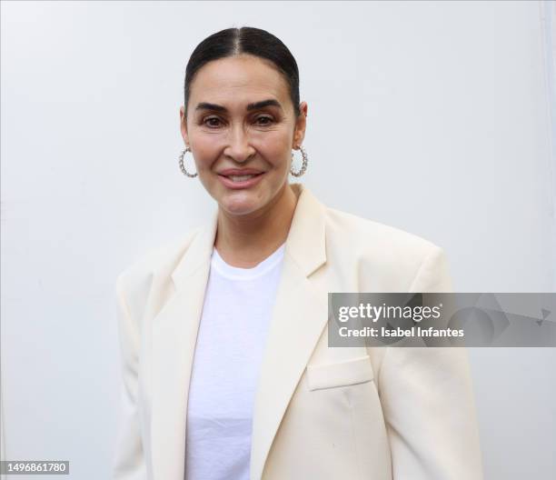 The Spanish fashion designer, television presenter, and actress Vicky Martinez Berrocal arrives at the signing of her book at the Madrid Book Fair,...