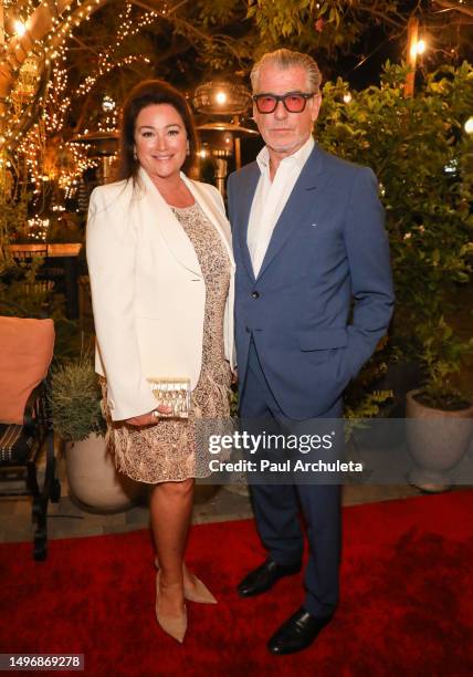 Keely Shaye Smith and Pierce Brosnan attend the Los Angeles special screening of "Dalíland" at Culver Theater on June 07, 2023 in Culver City,...