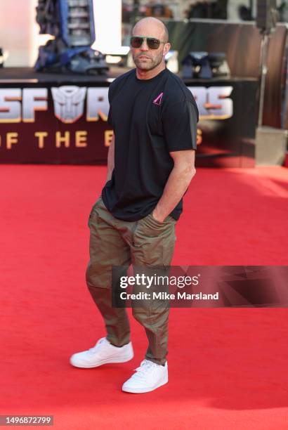 Jason Statham attends the "Transformers: Rise Of The Beasts" European Premiere at Cineworld Leicester Square on June 07, 2023 in London, England.