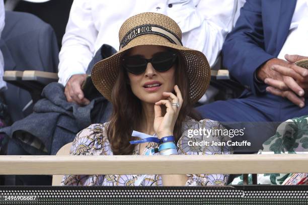 Natalie Portman attends day 11 of the 2023 French Open at Stade Roland Garros on June 7, 2023 in Paris, France.