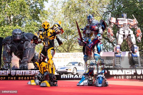 Atmosphere at the "Transformers: Rise Of The Beasts" European Premiere at Cineworld Leicester Square on June 07, 2023 in London, England.