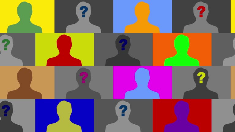 Headshot Rectangular Question Mark Question Mark Person Icon Videos and HD Footage - Getty Images