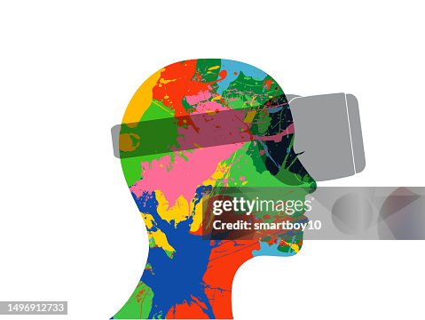 Head Profile with Virtual Reality Headset Head Profile with Virtual Reality Headset