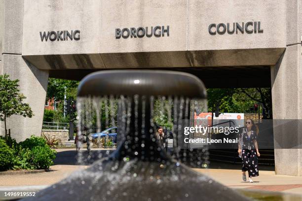 General view of the Woking Borough Council offices on June 08, 2023 in Woking, England. Woking Borough Council issued a section 114 notice yesterday...