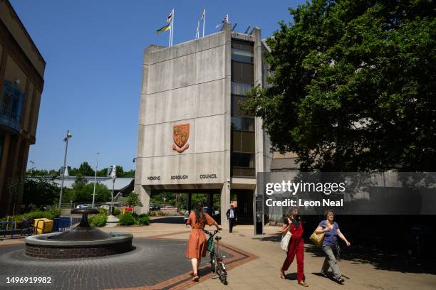 General view of the Woking Borough Council offices on June 08, 2023 in Woking, England. Woking Borough Council issued a section 114 notice yesterday...