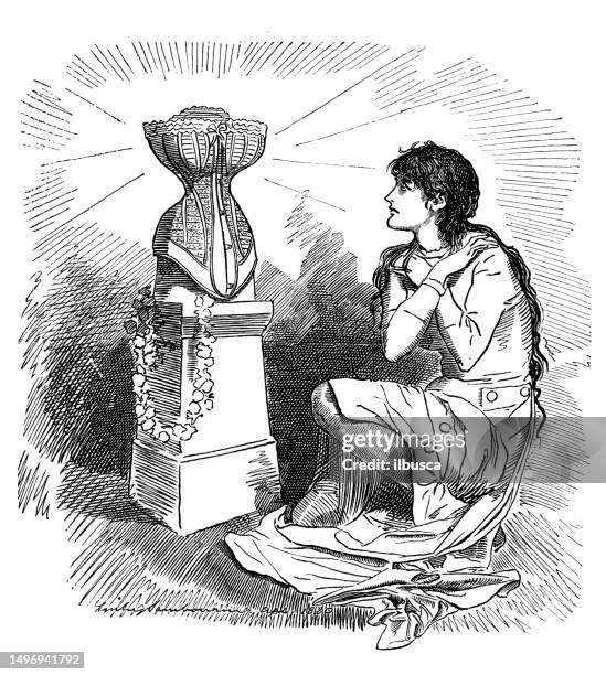 british satire caricature comic cartoon illustration - corset stock illustrations