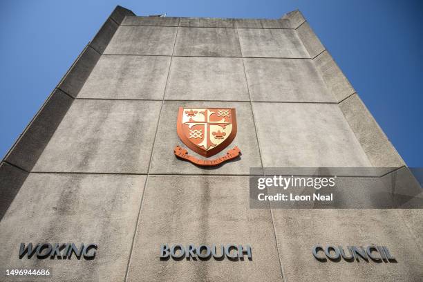 General view of the Woking Borough Council offices on June 08, 2023 in Woking, England. Woking Borough Council issued a section 114 notice yesterday...