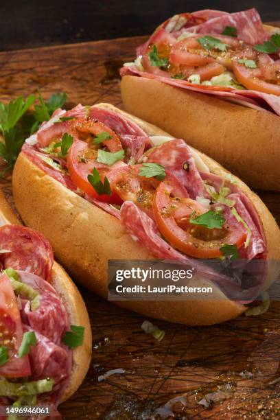 italian grinder sub sandwich - baloney 個照片及圖片檔