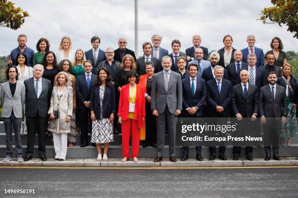 King Felipe VI receives in audience a representation of the participants in the 'Spain Startup, South Summit 2023', at the Zarzuela Palace, on June 8...