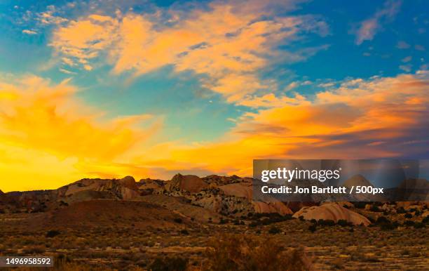 scenic view of landscape against sky during sunset,dinosaur national monument,united states,usa - dinosaur national monument stock pictures, royalty-free photos & images