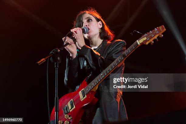 Larissa Iceglass of Lebanon Hanover performs on stage during day 3 of Primavera Sound Barcelona 2023 at Parc del Forum on June 02, 2023 in Barcelona,...