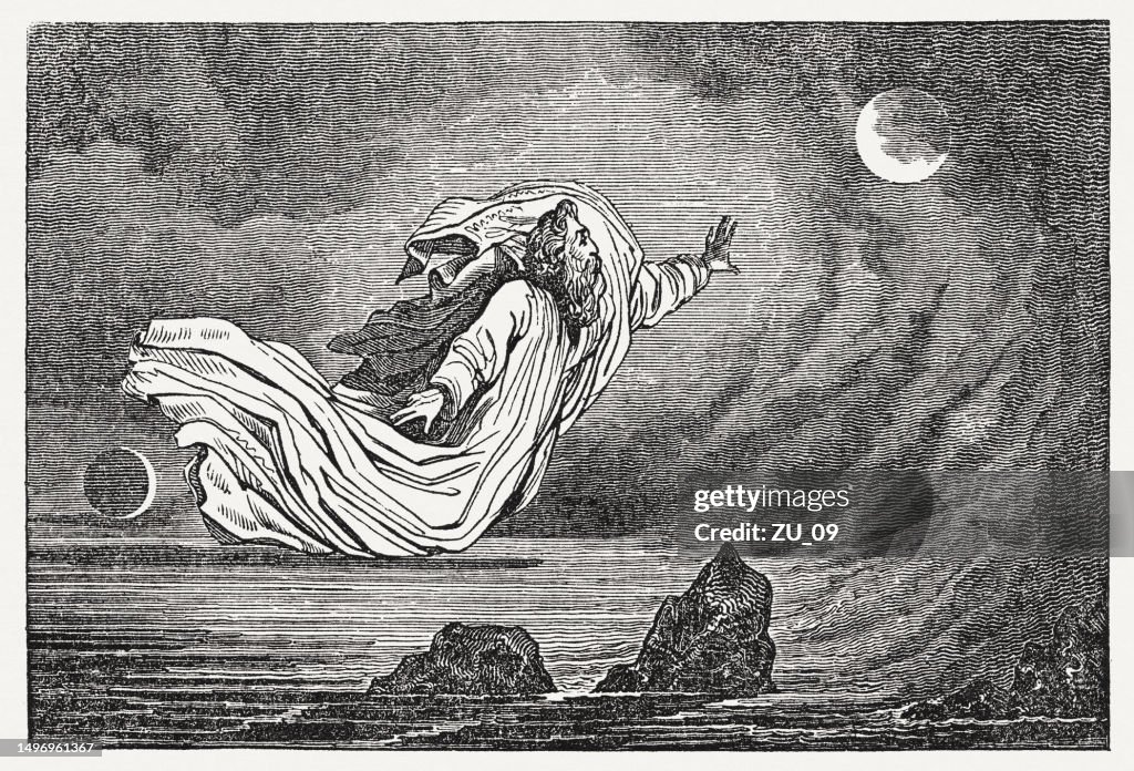 First Creation First Day Of Creation Wood Engraving Published 1835 High-Res Vector ...